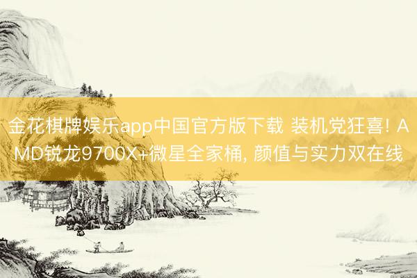 金花棋牌娱乐app中国官方版下载 装机党狂喜! AMD锐龙9700X+微星全家桶， 颜值与实力双在线